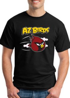   Mens Tshirt Arizona Cardinals Tee Angry Birds Shirt Jersey Cards NFL