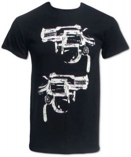 Andy Warhol Inspired Pop Art Revolver Gun T Shirt (Cool Retro 1970s 