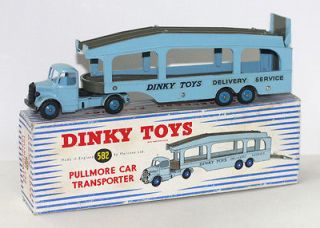 DINKY TOYS 582 BEDFORD CAR TRANSPORTER VERY RARE EARLY 6 RIVET DECAL 