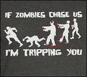 Zombie Chase t shirt funny tripping shirt classic funny undead zombies 
