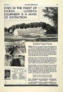 1931 Ad Louden Machinery Co E H Maytag Barns Cattle Newton Iowa Farm 