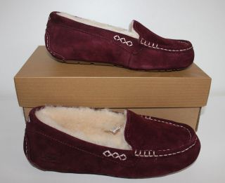 Ugg Ansley mahogany suede womens moccasin shoes NIB