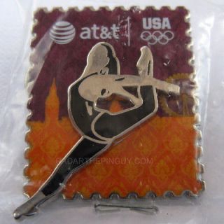 2012 Olympic London AT&T 3D Gymnastics Team USA Sponsor Pin