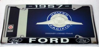 LICENSE TAG FRAME FOR FORD 1957 CAR TRUCK TBIRD LICENSE TAG METAL 