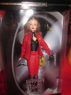 FERRARI BARBIE IN RED FAUX LEATHER SUIT WITH KEYS TO CAR NRFB