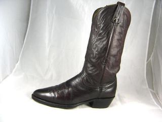 Excellent Used Dan Post  16773 Burgundy Leather Western Boots  Men 