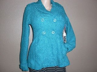 NWT WOMENS BILLABONG PEACOAT TEAL WOOL SUPER NICE