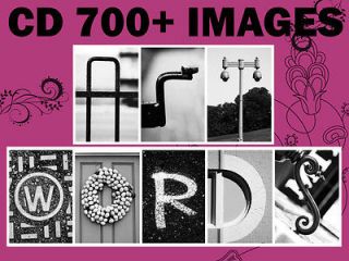 Professional ALPHABET PHOTOGRAPHY LETTERS CD 700+ PHOTOS A to Z +