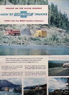 1957 Chevrolet Chevy Truck ORIGINAL OLD AD C MY STORE