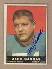 Alex Karras signed 1961 Topps card# 35 Detroit Lions