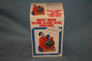   Mickey Mouse Talking Choo Choo Alarm Clock New in ORB and packaging