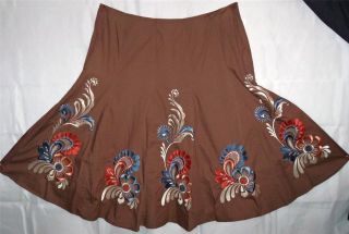 XL~1X~16~GORGEOUS~brown~FLARED~gothic~PIN~up~ROCKABILLY~skirt~&~TORRID 