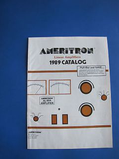 AMERITRON LINEAR AMPLIFIERS 1989 * ORIGINAL PRINT CATALOG