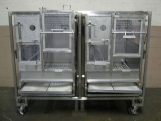 Medium Stainless Steel Veterinary Transport Cages