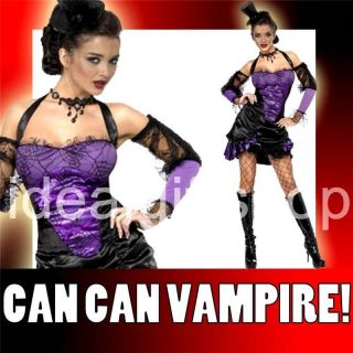   CAN CAN FANCY DRESS COSTUME HALLOWEEN BURLESQUE VAMPIRE SEXY WITCH