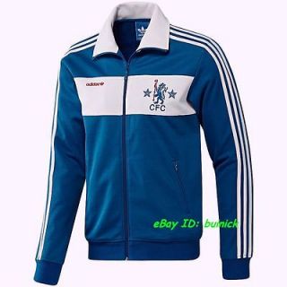 ADIDAS BECKENBAUER CHELSEA FC TRACK TOP JACKET Blue White soccer new 