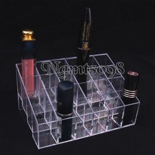 Acrylic 24 Lipsticks Gloss Makeup Sample Bottle Storage Holder/Drawer 