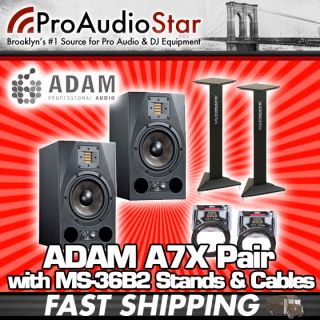 ADAM A7X (Pair) + Ultimate Support MS 36B2 + Mogami Gold TRS XLRM 20 