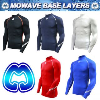 mowave New Mens Compression Under Base Layer Top Tight Long Sleeve T 