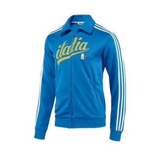 Adidas Italy Italia Blue Jacket Track Top TT Originals Pool White New 