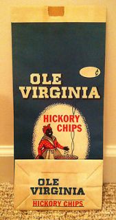 Ole Virginia Hickory Chips Bag 1940s PHILLIPS PLANT LOVINGSTON VA 