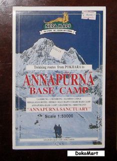 Map of Annapurna Base Camp (Map of late 80s or early 90s)