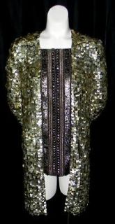 Phillip Lim Black & Gold Sequin Embelli​shed Frock Coat NWOT $ 