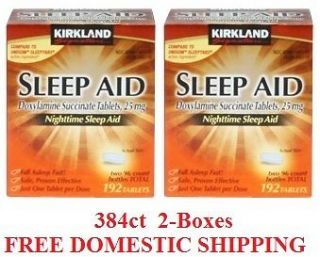 384ct Kirkland Sleep Aid Doxylamine Succinate Tablets 25mg sleeping 