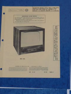 Photofact Folder  Silvertone Color Console TV Sams