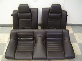 10 12 Ford Mustang GT V6 OEM Black Rear Seats Leather