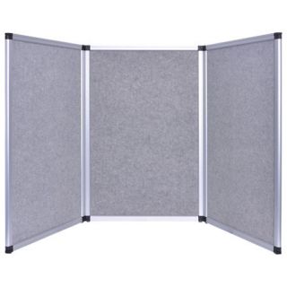 6ft Tabletop Folding 3 Panel Gray Trade Show Display Banner 
