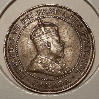 1906 Canada Large Cent , VF/XF , King Edward VII