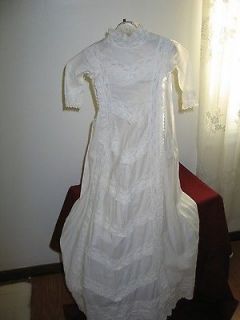 Antique c1800s HM Lace Baby Childs~Infant Dress~Petticoat~Christening 