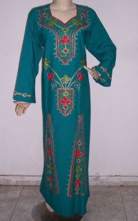 XL Size 22 Egyptian Cotton Embroidered Kaftan Caftan Jilbab Arabic 