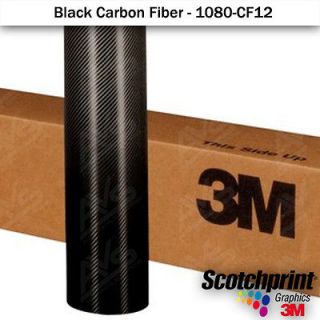 3M 1080 Gloss Black Carbon Fiber Vinyl Vehicle Wrap Film Sheet 12x 60 