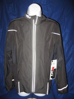 WOMENS 2XU RUNNING JACKET BLACK EXTRA LARGE WIRED  PLAYER READY 