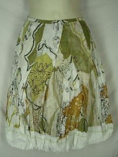 Size 38 S CARLOPIK by DIDIER PARAKIAN White Skirt Cotton Gauze Italy 