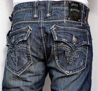 mens rock revival jeans in Jeans
