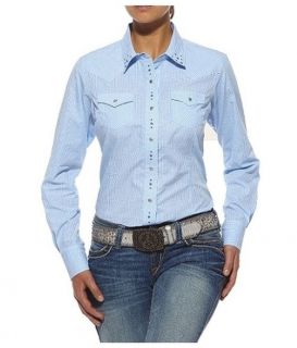 Ariat Ladies Holly Dawn Blue Embroidered Shirt 10009210 NEW WITH TAGS 