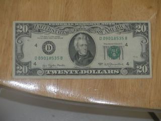 20 dollar bill in Paper Money US