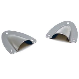 STANDARD 1 5/8 x 1 3/4 SS BOAT CLAM SHELL VENT PAIR