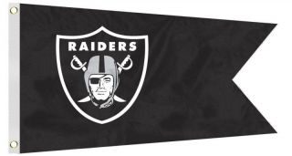 NFL Oakland Raiders Golf Cart Flag 12 x 18 with flagpole mount