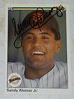 Sandy Alomar JR auto card 1990 Upper Deck signed Padres Indians 