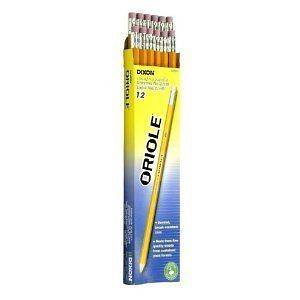 Lot of 144 Dixon Oriole Soft Pre Sharpened #2 Pencils Yellow