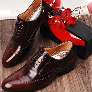 Designer Mens Leather Italian Style Dress Shoes US 9