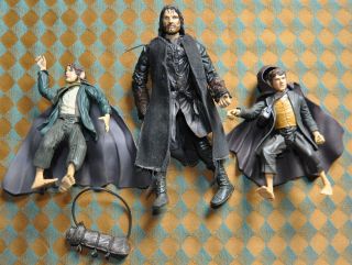 LORD OF THE RINGS Action Figures LOTR Frodo Samwise Aragon