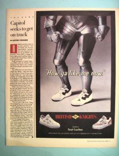 BK BRITISH KNIGHTS Foot Locker 1988 80s Print Ad