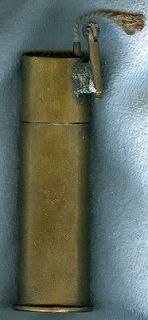 WWI Trench Art Brass cigarette lighter Artillery shell