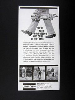 Atlas Copco Cobra Motor Compressor & Drill Unit 1964 print Ad 