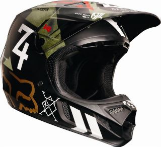 NEW 2013 Fox Racing v4 machina Helmet camo L Large Mx motocross atv